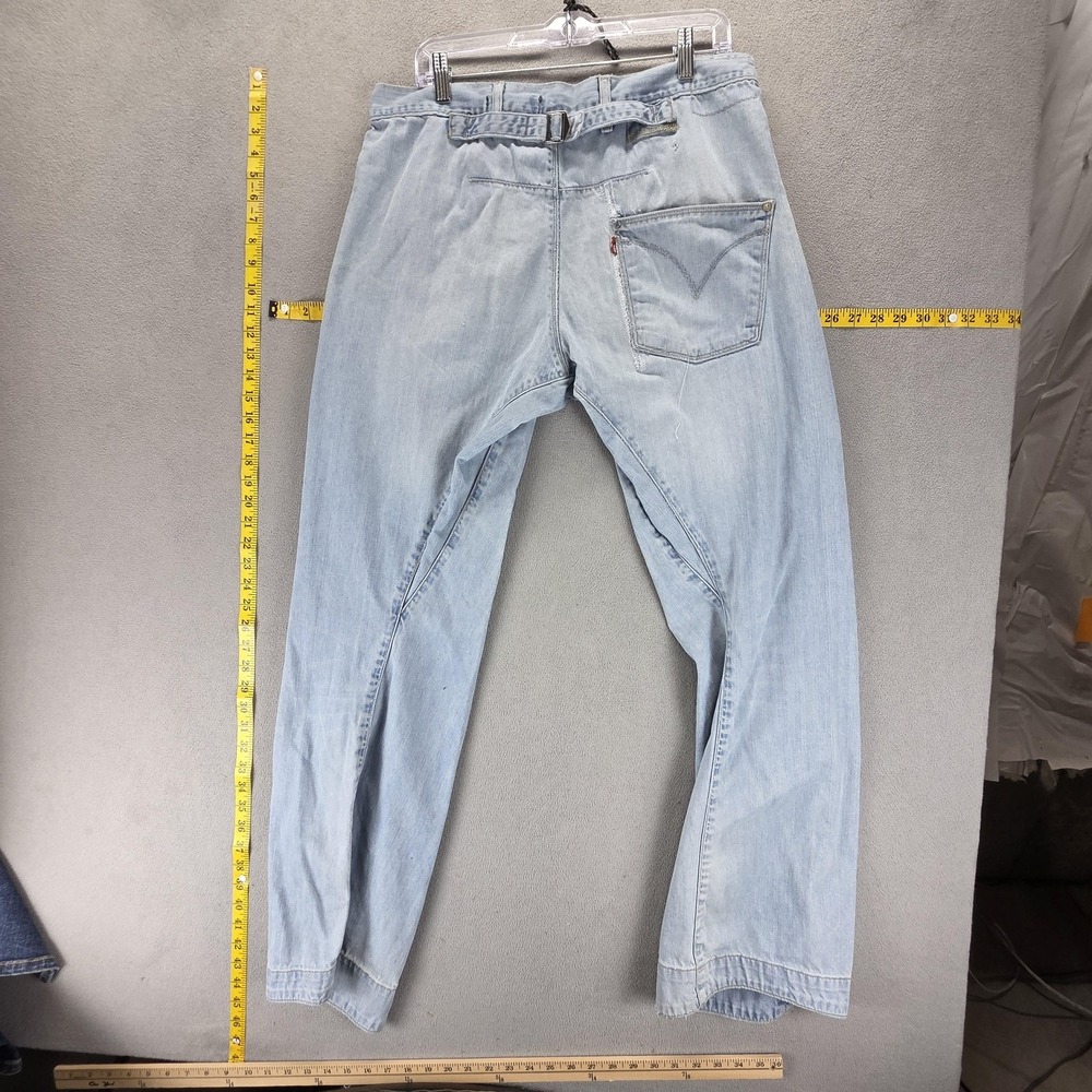 Vintage Levis Engineered Jeans Mens 33x34 Blue One Pocket Buckle Back Twisted